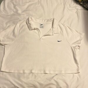 Brand new without tags white Nike oversized crop polo